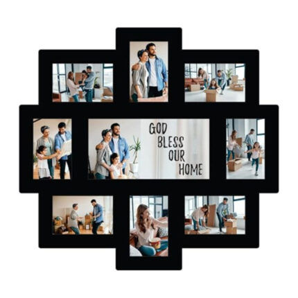 Alice Craft Synthetic Wall Photo Frame for Home Decor, Bedroom, Office, Living Room (Black)